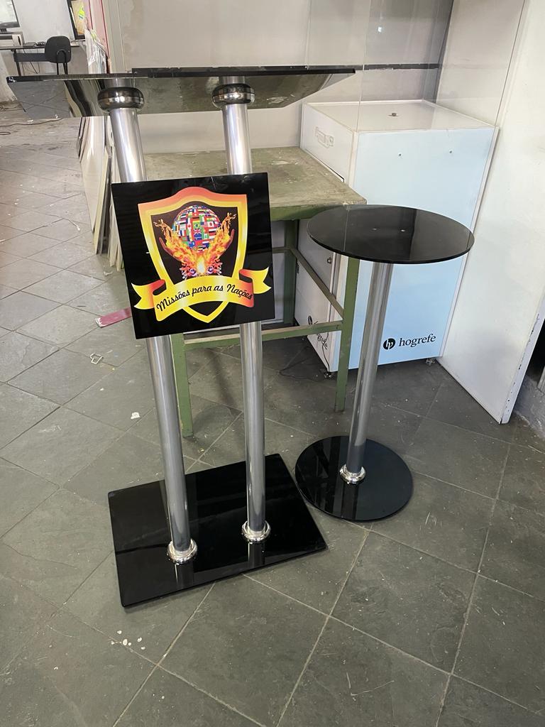 Púlpito Hillsong de acrílico preto n36